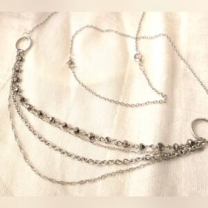 Elegant Silver Layered Necklace